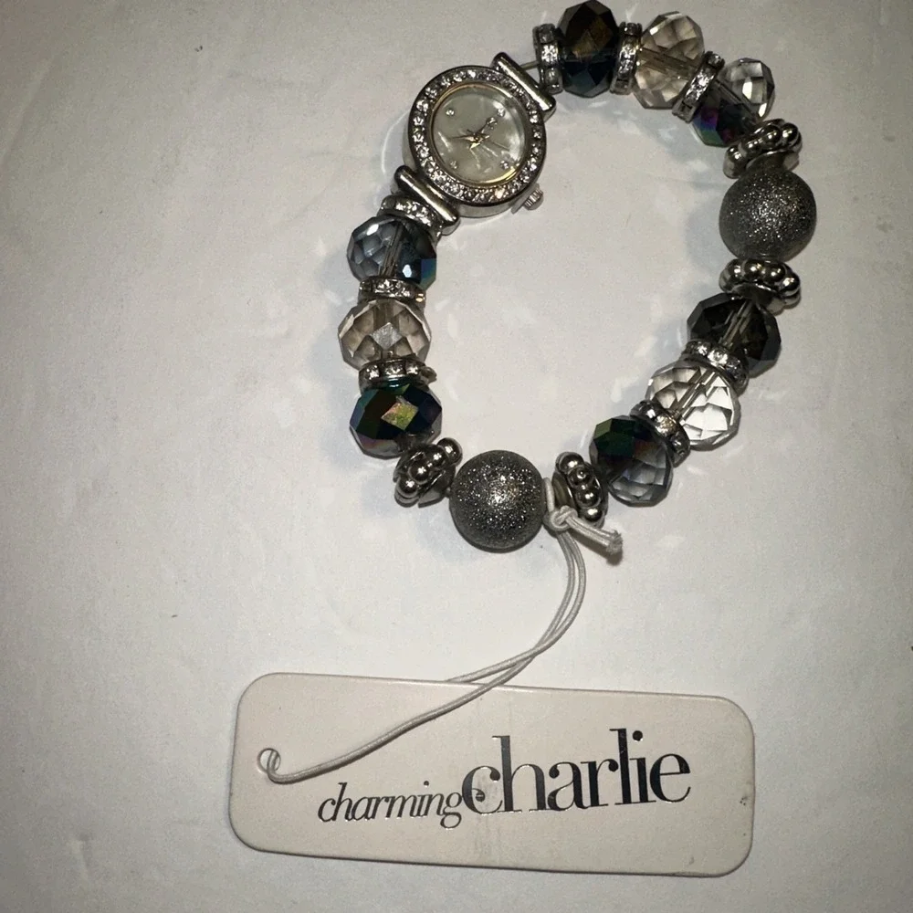 Charming and Charlie Watch Silver and Grey Tones NEW